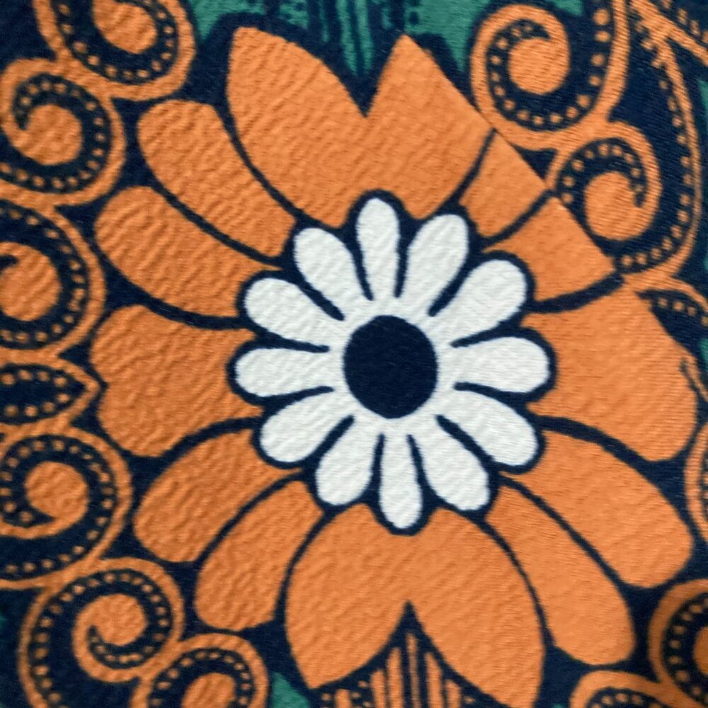 Anthropologie Orange Green Floral Mini Dress - Picture 6 of 14